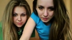 2 Young teens playing on cam